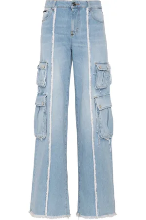 Philipp Plein Wide-leg cargo jeans