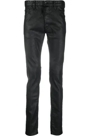 Dsquared2 Wax-coated straight-leg trousers