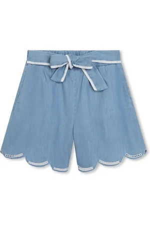 Chloé Tie-fastening organic cotton shorts