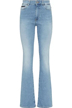 Philipp Plein Logo-appliquéd flared jeans