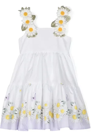 MONNALISA Floral-appliqué dress
