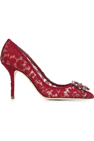 Dolce & Gabbana 90mm Rainbow Lace brooch-detail pumps