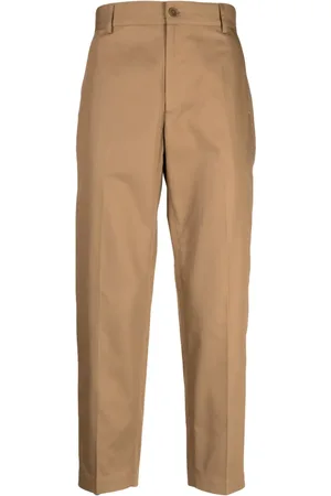Maison Kitsuné Straight-leg cotton trousers
