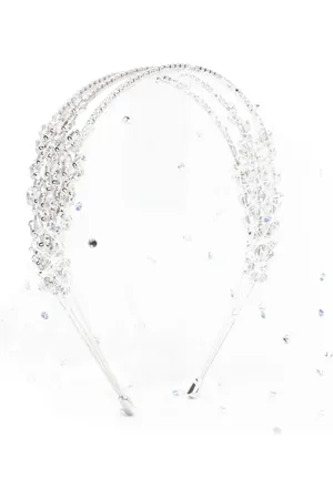 Self-Portrait Crystal-embellished veil headband
