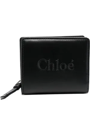 Chloé Sense logo-embroidered leather wallet