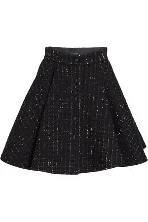 Giambattista Valli High-rise bouclé flared skirt
