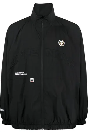 A Bathing Ape Logo-embroidered high-neck jacket