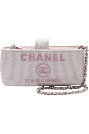 CHANEL 2016-2017 Raffia Deauville Phone Clutch on Chain crossbody bag