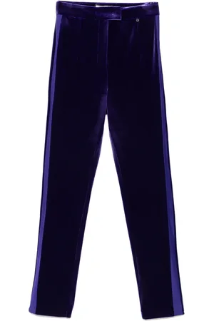 NISSA High-waisted velvet trousers