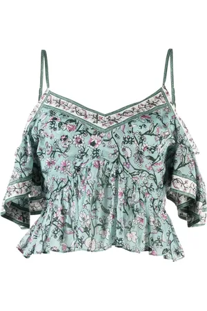Marant Etoile Garuva off-shoulder floral-print top