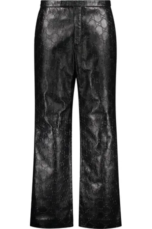 Gucci GG leather trousers