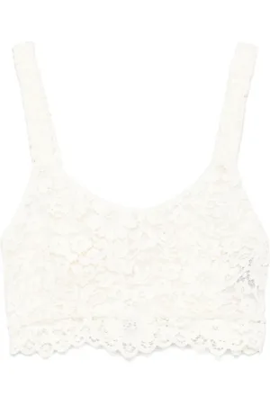 A PAPER KID Corded-lace top