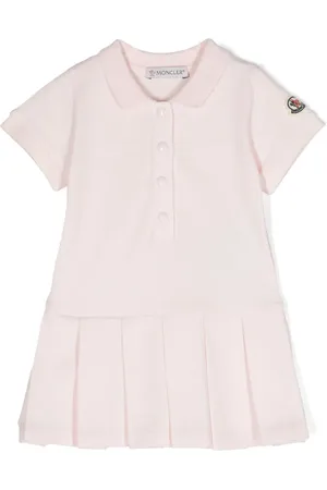Moncler Piqué-weave pleated dress
