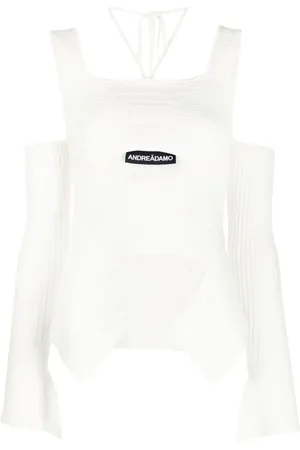 ANDREADAMO Cut-out detail ribbed knit top