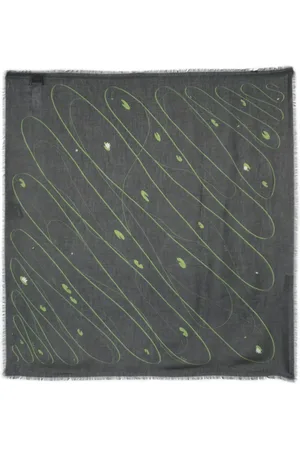 Woolrich X Daniëlle Cathari graphic-print frayed-edge scarf