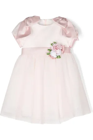 COLORICHIARI Floral-appliqué party dress
