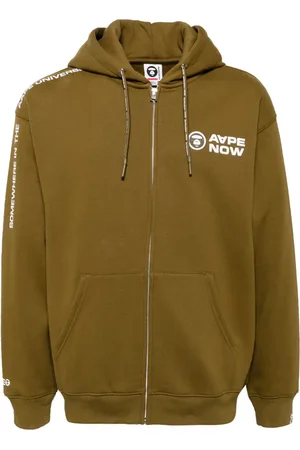 A Bathing Ape Logo patched hooded jacket