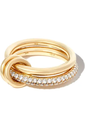 SPINELLI KILCOLLIN 18kt yellow petite Virgo 2 link diamond ring
