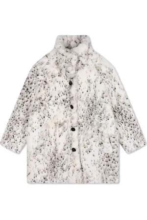 Givenchy Logo-appliqué faux-fur coat