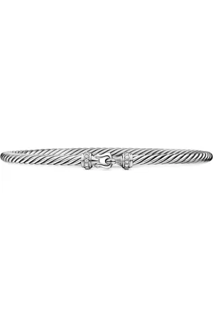 David Yurman Sterling Buckle Classic Cable diamond bracelet (3mm)