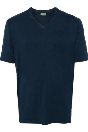 Hanro V-neck m??lange-effect T-shirt