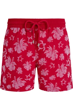 Vilebrequin Swim Shorts Flocked Turtle Heart Tahiti