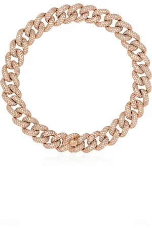 Shay 18kt rose gold pavé diamond link bracelet