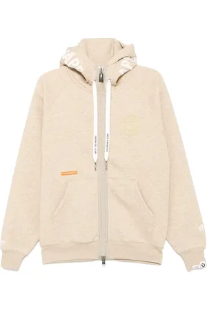A Bathing Ape Moonface logo zip-up hoodie