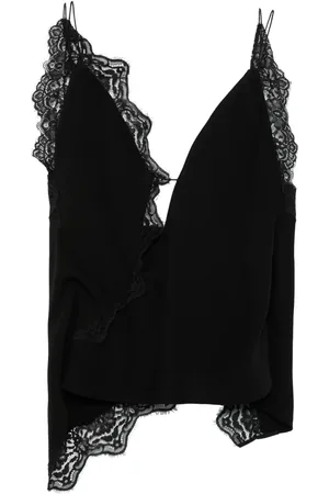 CHRISTOPHER ESBER Lace-trim piqué top