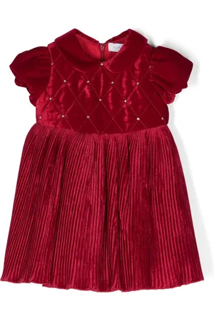 MONNALISA Velvet plissé dress