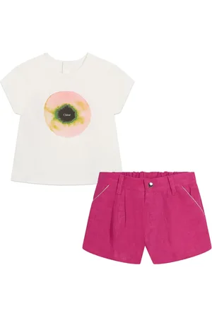 Chloé Logo-print organic cotton short set