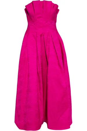 Amsale Moiré-effect midi dress