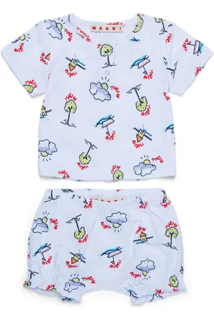 Marni Graphic-print T-shirt and shorts set