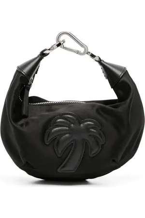 Palm Angels Palm-appliqué satin tote bag
