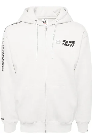 A Bathing Ape Logo patched hooded jacket