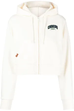 Chocoolate Logo-appliqué cropped hooded jacket