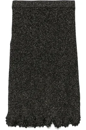Chloé Scallop knitted midi skirt