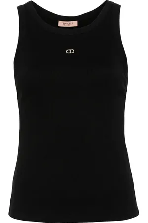 Twin-Set Cut out-detail ribbed top