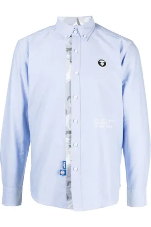 A Bathing Ape Logo-patch cotton shirt