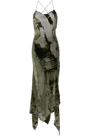 Roberto Cavalli Velvet devoré maxi dress