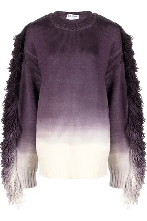 The Attico Rundie fringed ombré jumper