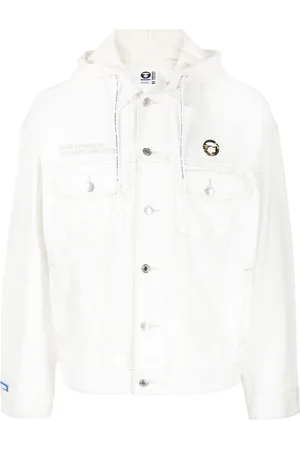 A Bathing Ape Logo-patch cotton denim jacket