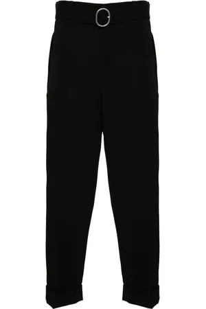 Jil Sander Straight-leg belted wool trousers