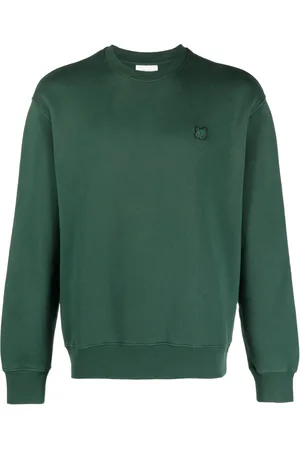 Maison Kitsuné Fox-patch cotton sweatshirt