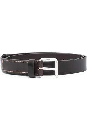 LEMAIRE Logo-engraved leather belt