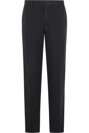Boglioli Garment-dyed linen chino trousers
