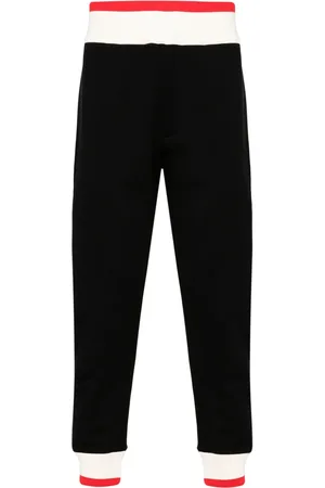 Alexander McQueen Logo-print strap cotton track pants