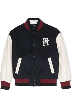 Tommy Hilfiger Logo-appliqué stripe-detail bomber jacket