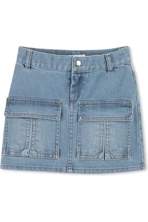 Chloé Logo-patch denim skirt