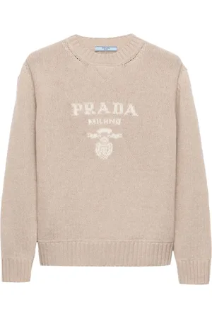 Prada Logo-jacquard crew-neck sweater